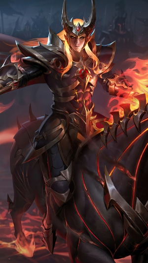 Leomord from Mobile Legends in Dark Armor