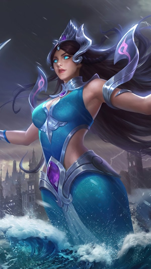 Kadita from Mobile Legends in Oceanic Battle Pose