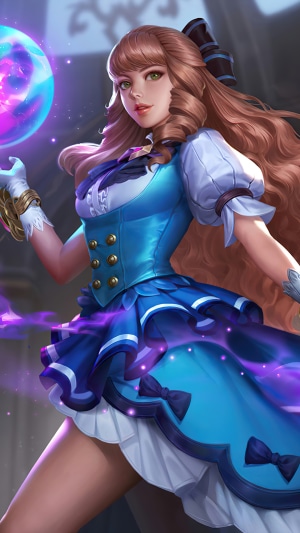 Guinevere from Mobile Legends in Blue Dress