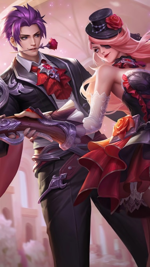 Gusion and Lesley from Mobile Legends in Elegant