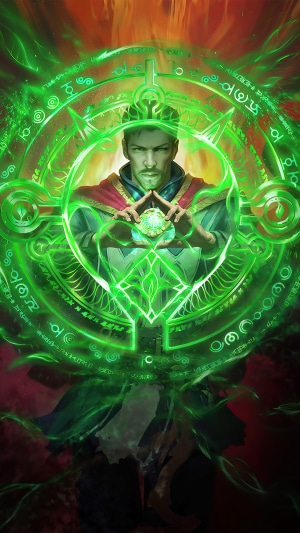 Doctor Strange casting a spell