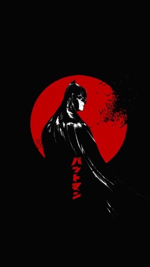 Batman from DC Comics with Japanese text