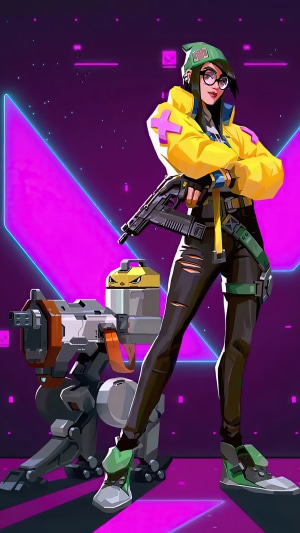 Killjoy from Valorant with her turret