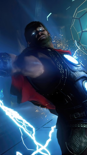 Thor from Marvel's Avengers using lightning