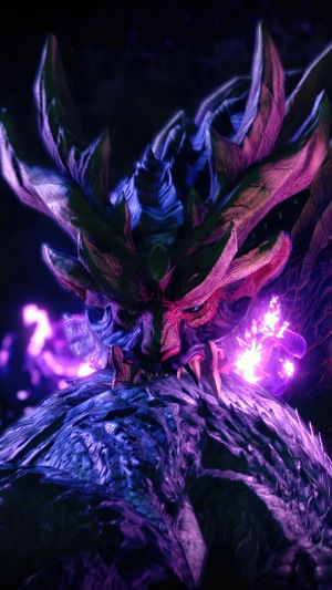 Monster Hunter Rise creature with purple energy