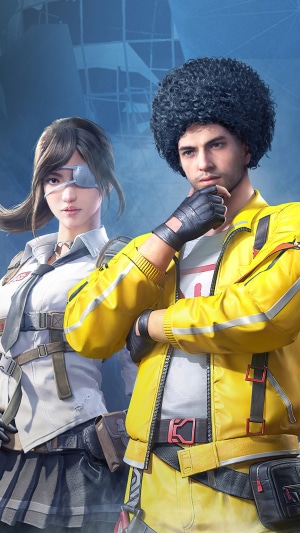 PUBG Mobile characters in yellow jackets