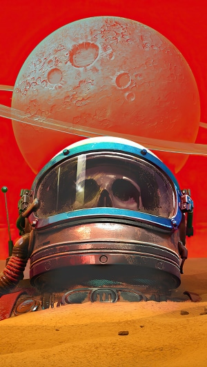 The Invincible Astronaut Skeleton on Alien Planet