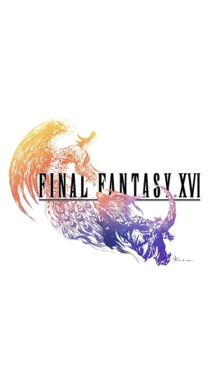 Final Fantasy XVI logo with phoenix and dragon