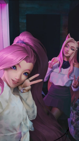 Seraphine and Ahri from KDA in League of Legends
