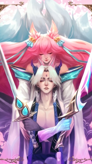 Spirit Blossom Ahri and Yone from League of Legends