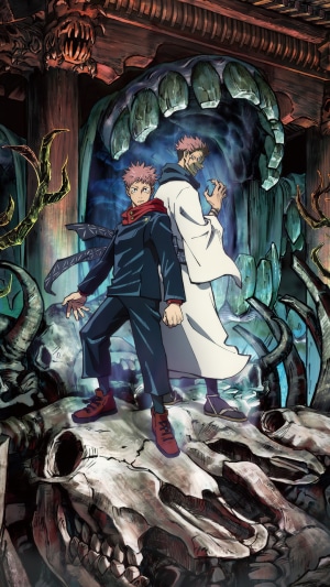 Yuji Itadori and Sukuna from Jujutsu Kaisen