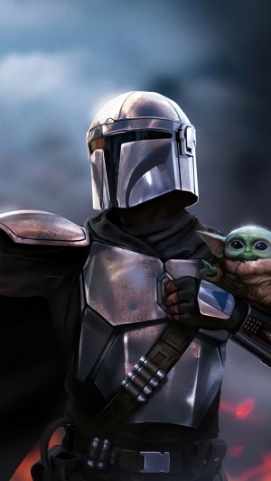 The Mandalorian and Grogu from The Mandalorian TV Series
