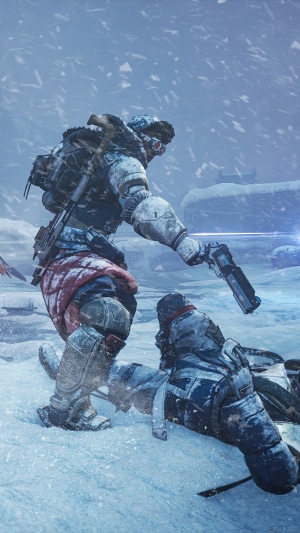 Soldiers in a snowy environment