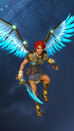 Fenyx from Immortals Fenyx Rising with wings and sword