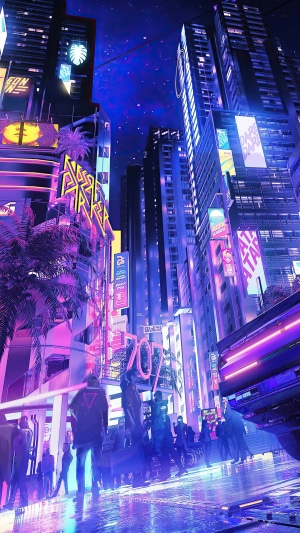 Cyberpunk, Sci-Fi, Car, Night, City, Digital Art HD Phone Wallpaper ...