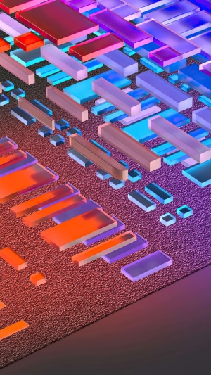 Abstract Digital Art with Rectangular Shapes