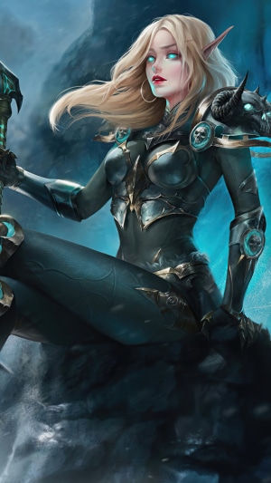 Elf warrior from World of Warcraft