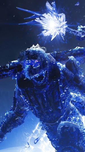 Destiny 2 ice creature firing energy blast