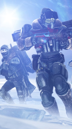 Guardians from Destiny 2 in a snowy environment