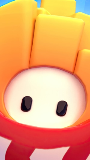 Fall Guys Ultimate Knockout character with french fry costume