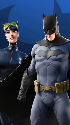 Batman and Catwoman from DC Comics in Fortnite