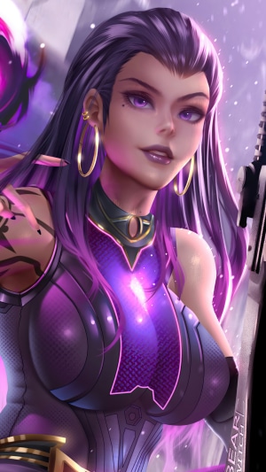 Reyna from Valorant in Futuristic Armor