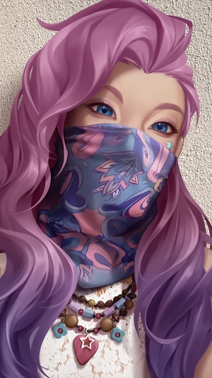 Seraphine from League of Legends wearing a bandana