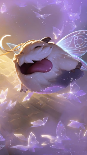 Poro with butterfly wings from League of Legends