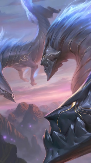 Dragons from Targon in Legends of Runeterra