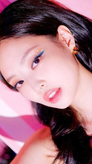 Jennie from BLACKPINK with colorful eye makeup