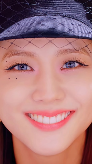 Jisoo from BLACKPINK Smiling Close-Up