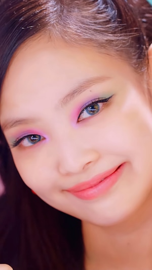Jennie from BLACKPINK with colorful eye makeup