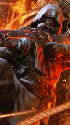 Character from Call of Duty Mobile holding a weapon
