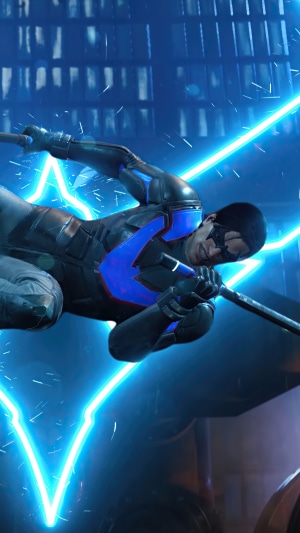 Nightwing from Gotham Knights in action