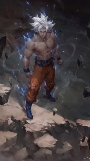 Son Goku in Ultra Instinct from Dragon Ball Super