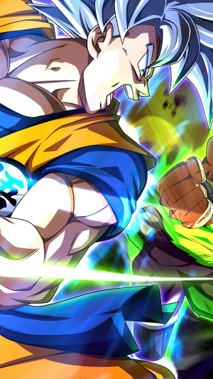 Son Goku and Broly from Dragon Ball Super