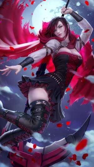 Ruby Rose from RWBY with Crescent Rose