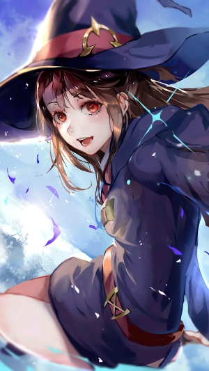 Atsuko Kagari from Little Witch Academia flying