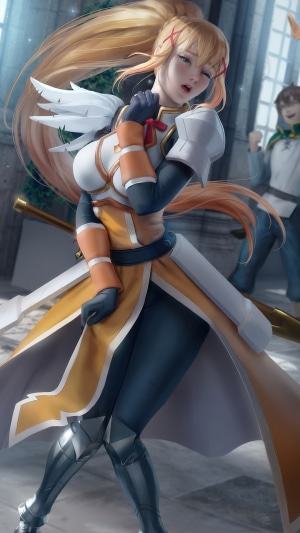 Darkness from KonoSuba in Armor