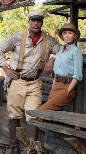 Dwayne Johnson and Emily Blunt from Jungle Cruise