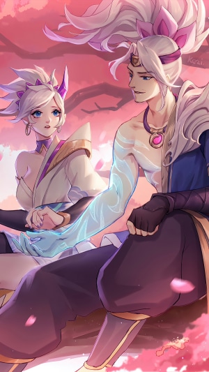 Spirit Blossom Yasuo and Riven from League of Legends