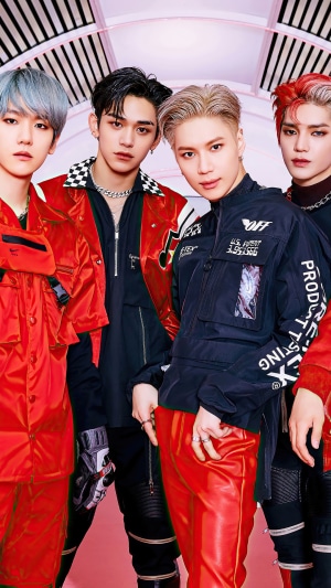 SuperM Kpop members Ten, Baekhyun, Lucas, and Taemin
