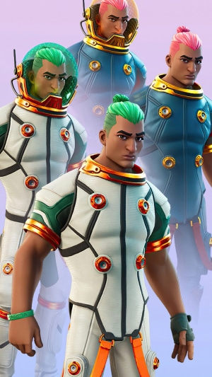 Fortnite characters in space suits