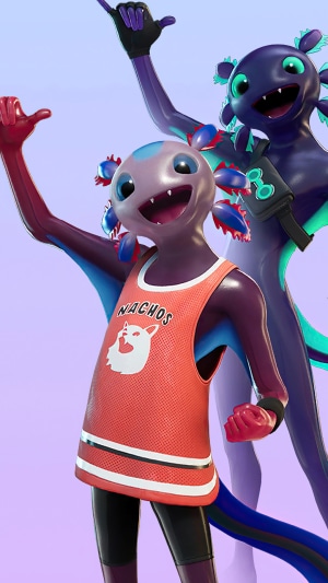 Fortnite characters with nachos basketball jersey
