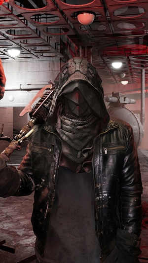 Character from Atomic Heart holding a weapon