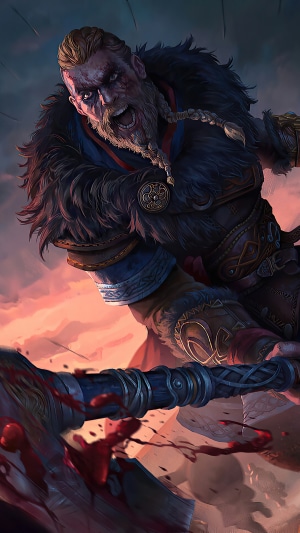 Eivor from Assassin's Creed Valhalla in battle