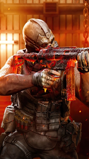 Mace from Call of Duty Mobile holding a fiery weapon