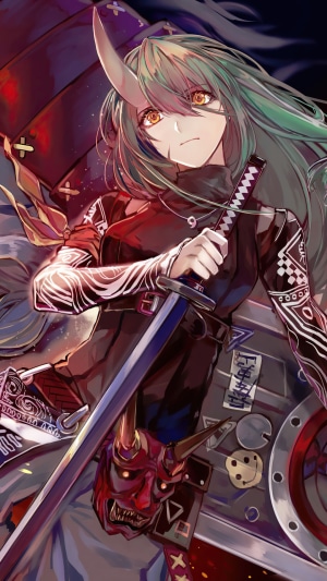 Hoshiguma from Arknights with Katana