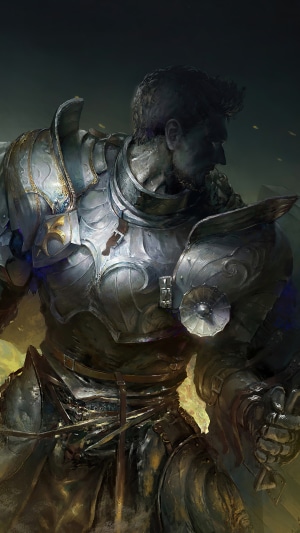 Knight in ornate armor