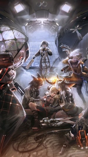 Arknights Anime Girls in Sci-Fi Setting